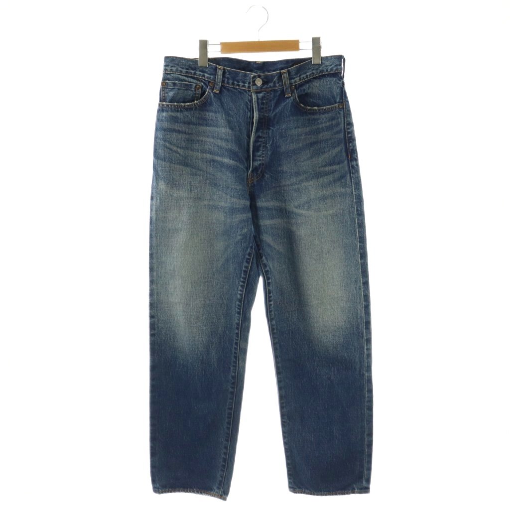 【中古】オーベルジュ AUBERGE MARLON USED デニムパンツ ジーンズ ボタンフライ コットン 34 紺 /NR ■OS ■AD メンズ 【ベクトル 古着】 260415