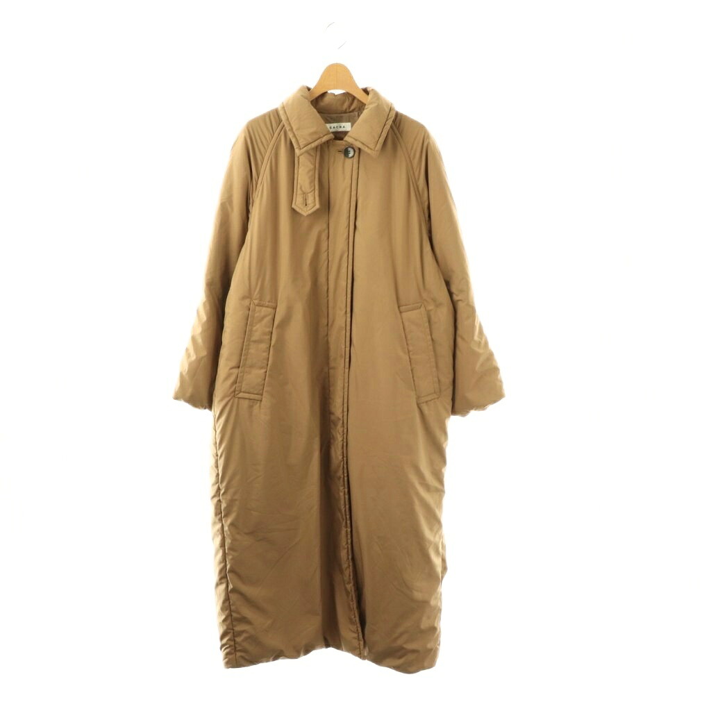 【中古】櫻 SAKULA パディングタフタコート アウター ロング 38 モカ 125601011 /DO ■os レディース 【ベクター 古着】 260420 レディースファッション-コート・ジャケット
