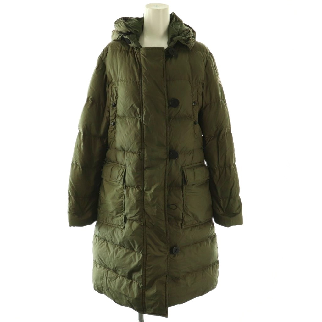 【中古】モンク軌跡 MONCLER MESSINA メッシーナ 落ちこむ厚地の外套 アウター 0 カーキ /DF ■os レディース 【ベクター 古着】 260422
