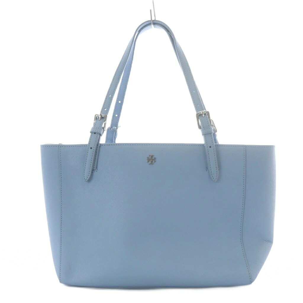 【中古】トリーバーチ TORY BURCH YORK SMALL BACKLE TOTE トートバッグ なめし革 青み /YO6 レディース 【ベクター 古着】 260512