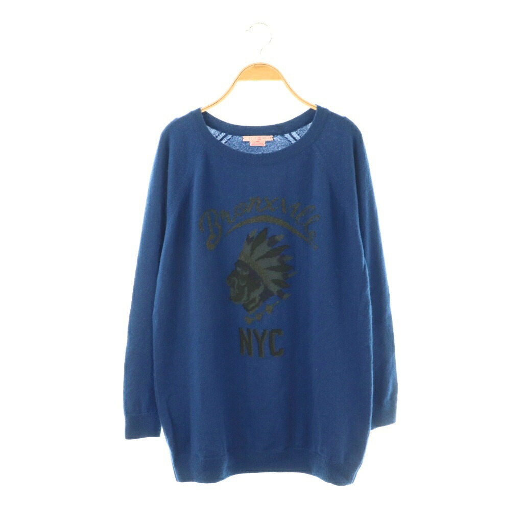 【中古】クイーン&ベル QUEENE&BELLE カシミヤ プルオーバー ニット ブルー /DF ■OS レディース 【ベクトル 古着】 260427|ブランド古着ベクトルプレミアム店