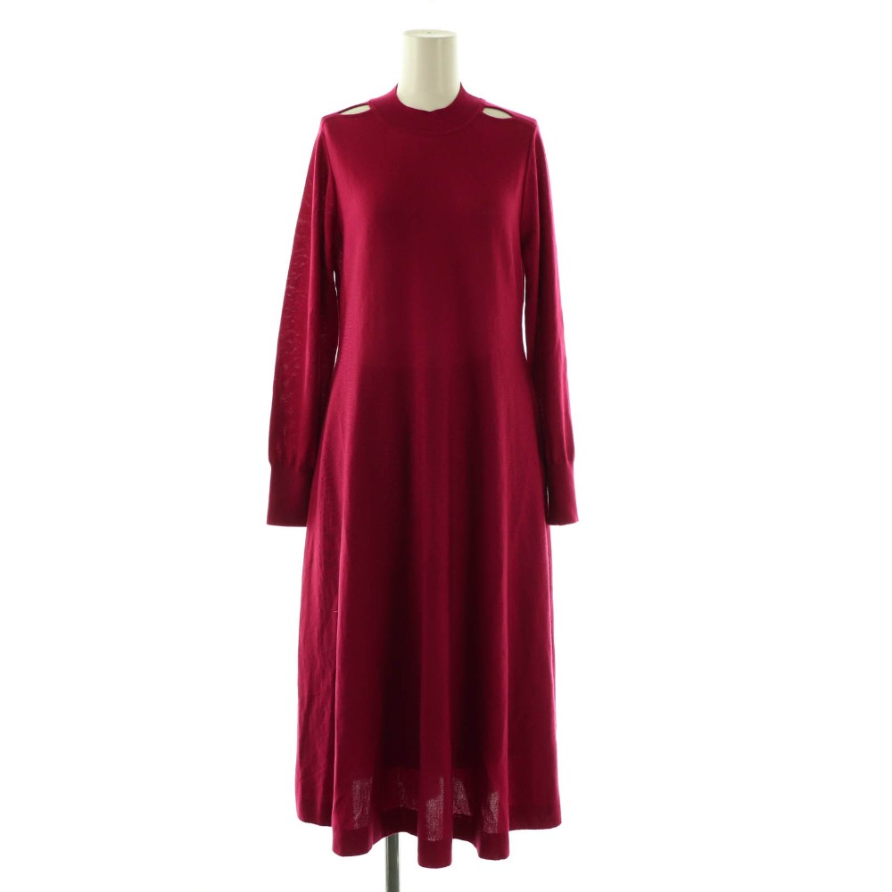 【中古】アナイ ANAYI 24AW メリノウールショルダースリットワンピース ニット 38 ローズレッド /ES ■OS レディース 【ベクトル 古着】 260423｜ブランド古着ベクトルプレミアム店