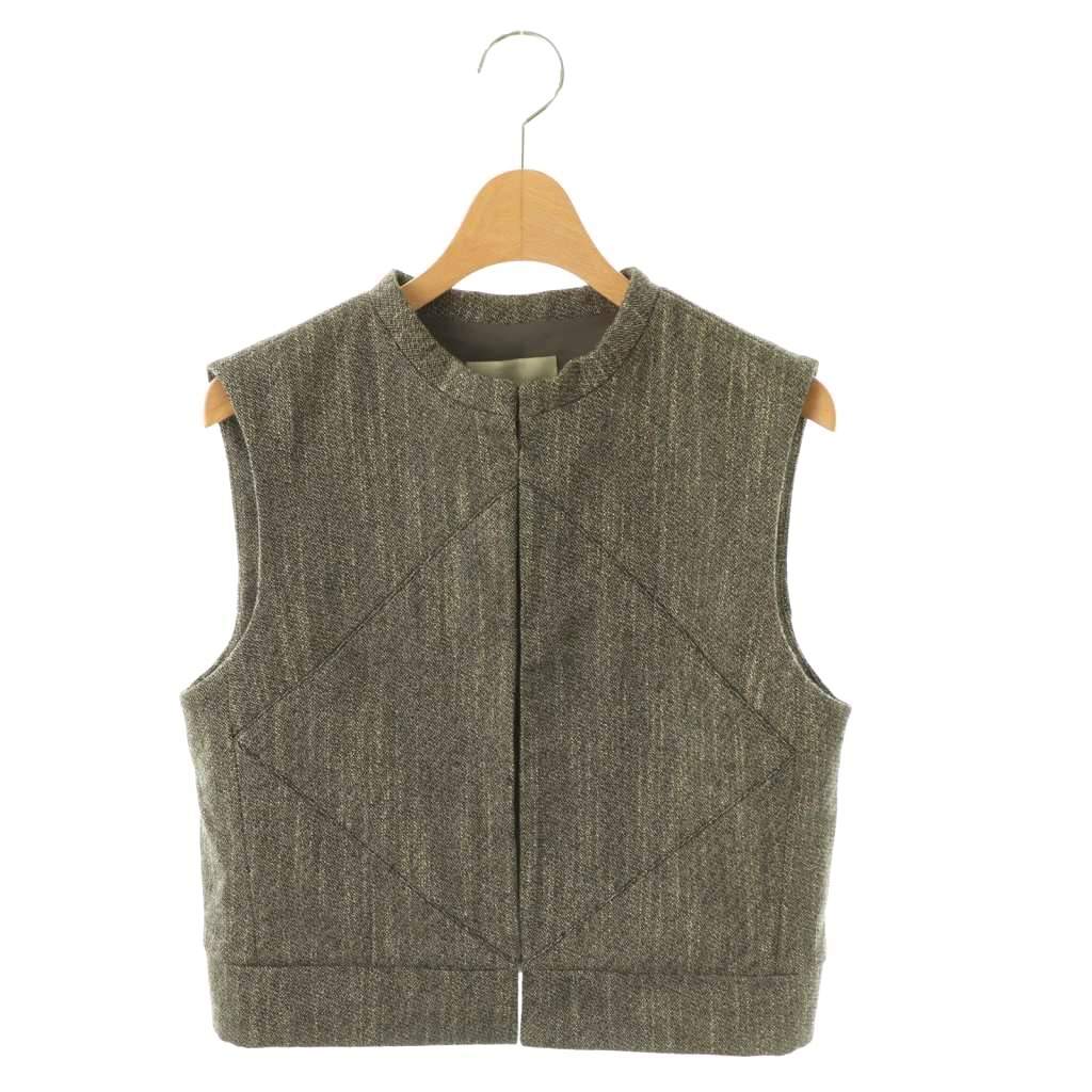 【中古】アモーメント AMOMENTO 24AW WOOL PANELED CROP VEST ベスト 中綿 0 グレー /HK ■OS ■SH レディース 【ベクトル 古着】 260427｜ブランド古着ベクトルプレミアム店 7,904円