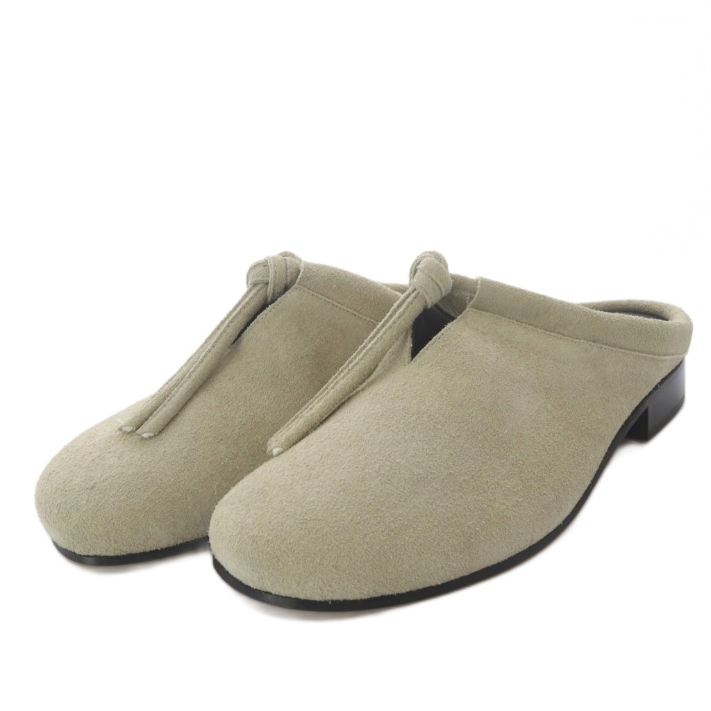 【中古】トシノスケタケガハラビューティフルシューズ TOSHINOSUKE TAKEGAHARA BEAUTIFUL SHOES KNOT SANDALS サンダル ローヒール スエード 23.5cm ライトグレー /YO12 ■AD レディース 【ベクトル 古着】 260507|ブランド古着ベクトルプレミアム店