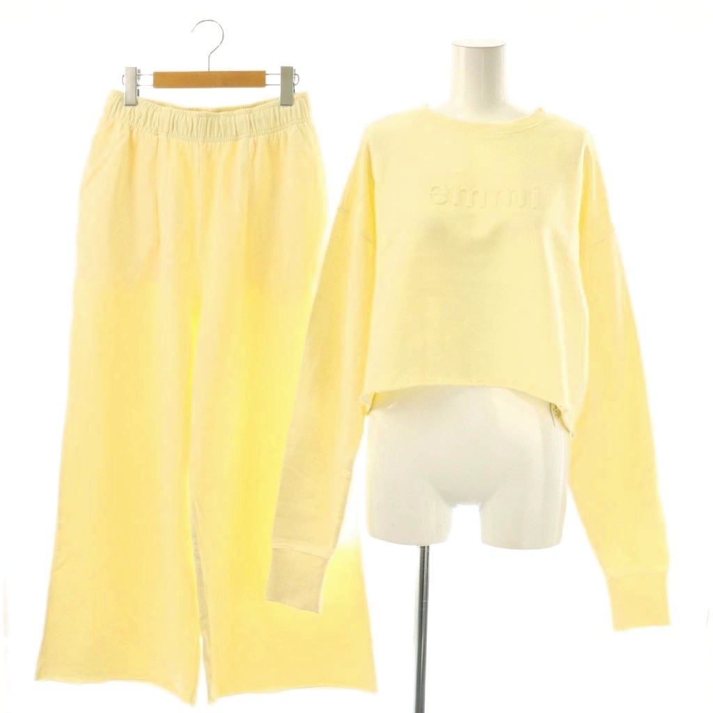 【中古】エミ emmi 25SS 10th eco emmi神のことば情の籠もった プルオーバ ズボン下 広広とした セットアップ F 皮膚軟化剤色 /HK ■os レディース 【ベクター 古着】 260428