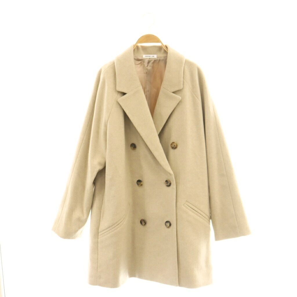 【中古】ドゥーズィエムクラス DEUXIEME CLASSE エブリデイアイライク EVERYDAY I LIKE Short Double 厚地の外套 チェスター 総裏地 カシミール混 ベージュ /CX ■os レディース 【ベクター 古着】 260507