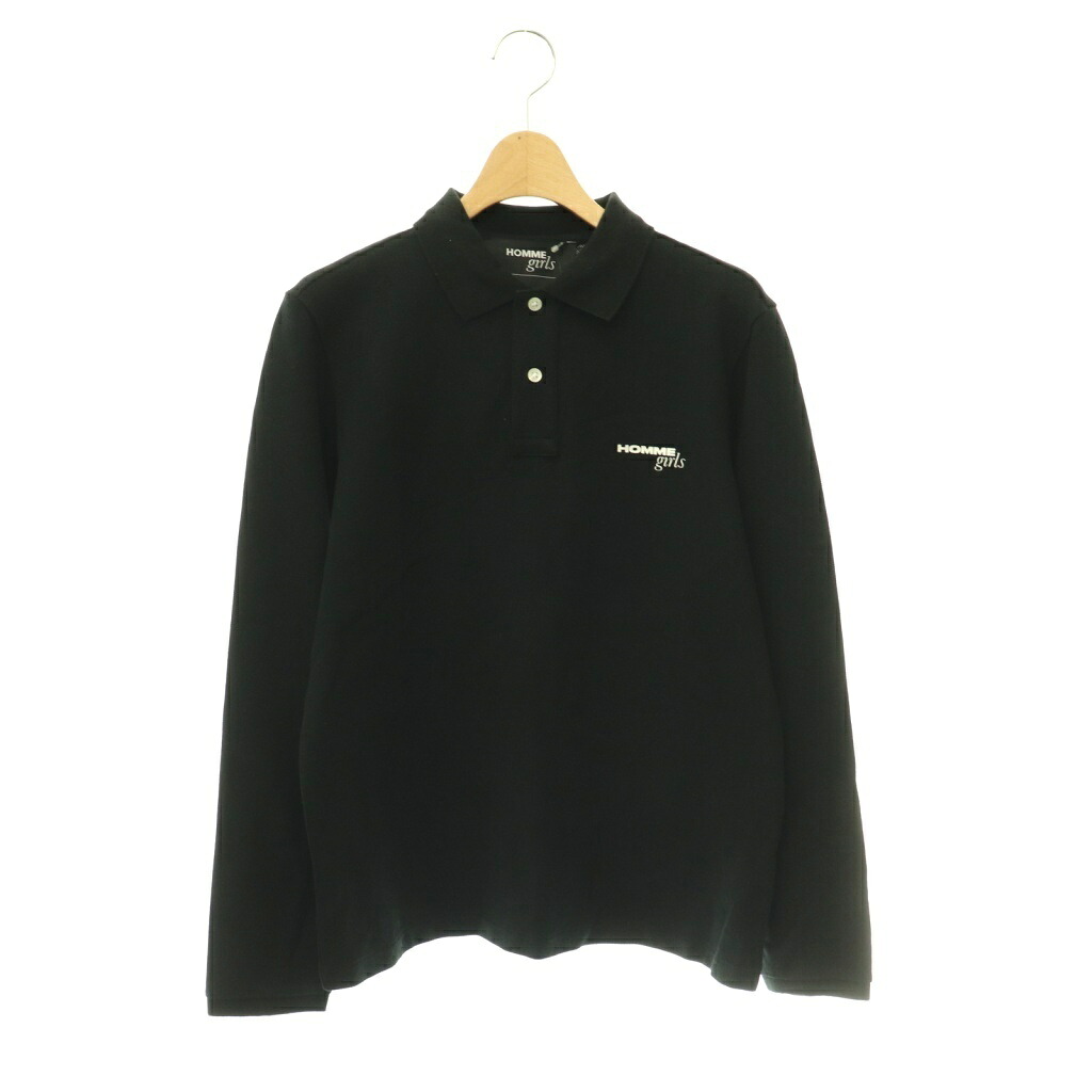 【中古】オムガールズ HOMMEGIRLS 26SS Long Sleeve Pique スポーツシャツ Deuxieme Classe取りまわし ロゴタイプ 黒 /CX ■os レディース 【ベクター 古着】 260513