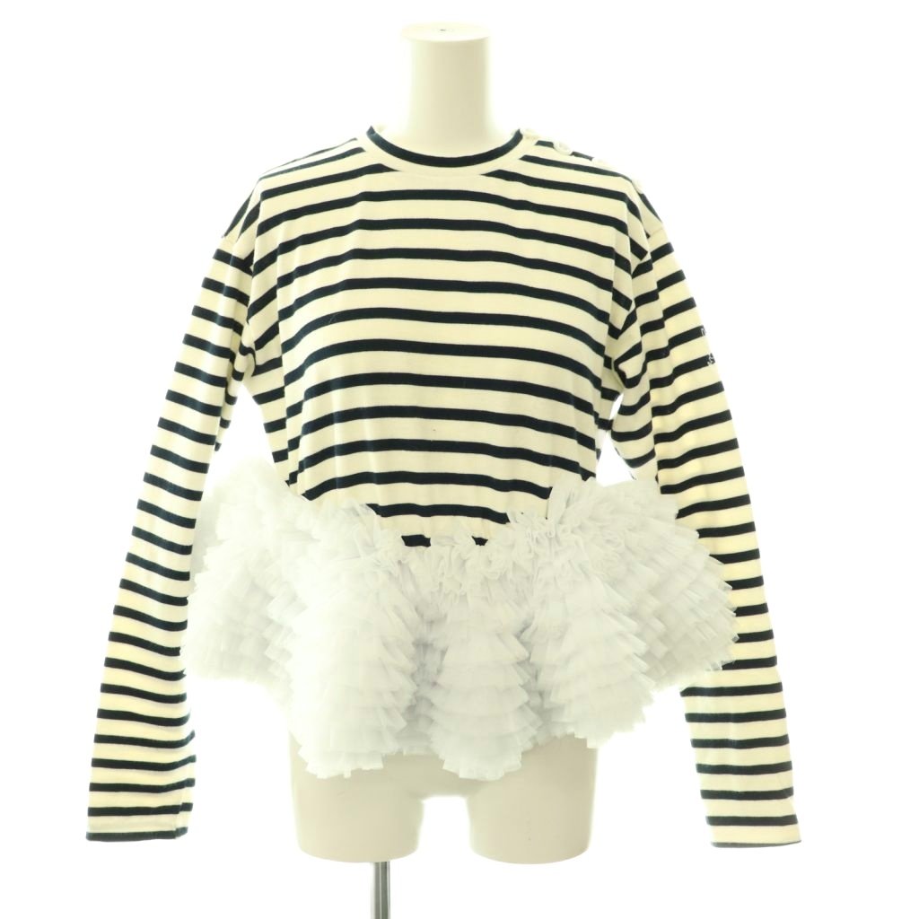 【中古】ビビィ biby FRANCINE TULLE TOP トップス カットソー 間借り人 チュール 長袖 F 象牙色 /HS ■os レディース 【ベクター 古着】 260513