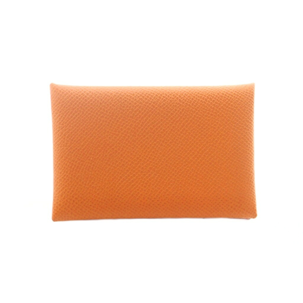 【中古】エルメス HERMES B目じるし カルヴィ ヴェルソ コインケース 御釣り入れ なめし革 オレンジ色 /MI ■os ■OH レディース 【ベクター 古着】 260519