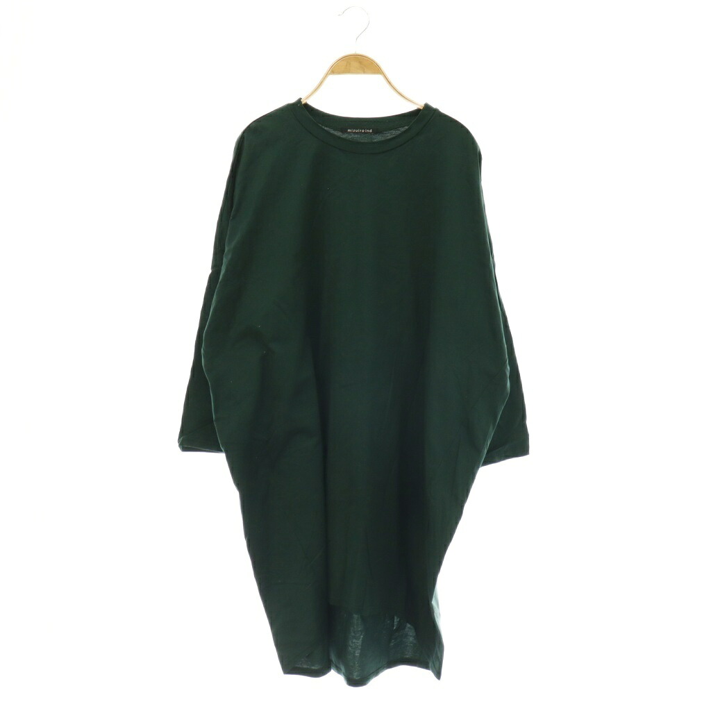 【中古】ミズイロインド mizuiro ind ロング 衣装 ティーシャツ 綿織物 うす暗い緑であること /CX ■os レディース 【ベクター 古着】 260521