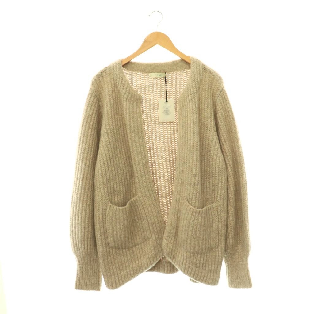 【中古】未当て嵌める品 ナ ニン NA NIN Dylan Knitted Alpaca Coat 編み物ジレー 長袖 ベージュ /HK ■os レディース 【ベクター 古着】 260526