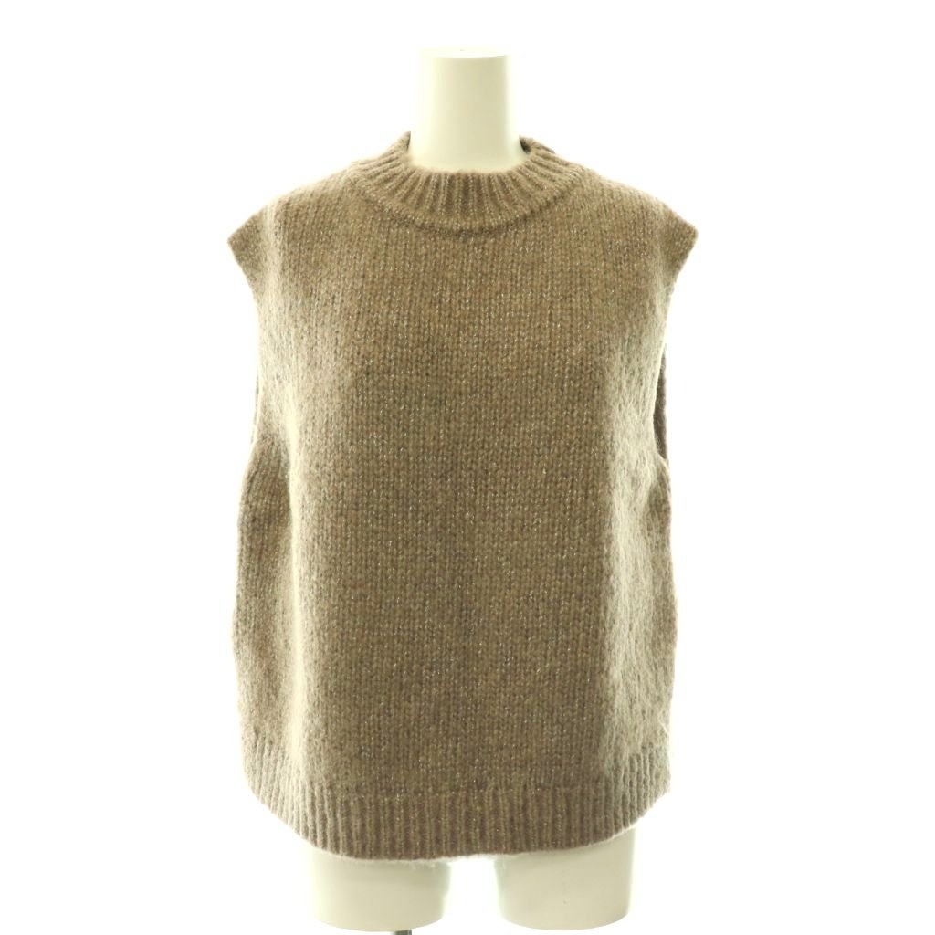 【中古】セオリーリュクス theory luxe 25AW EDWARDS LEONE SWEATER ニット プルオーバー ノースリーブ ラメ S32 モカブラウン /CX ■OS レディース 【ベクトル 古着】 260514|ブランド古着ベクトルプレミアム店