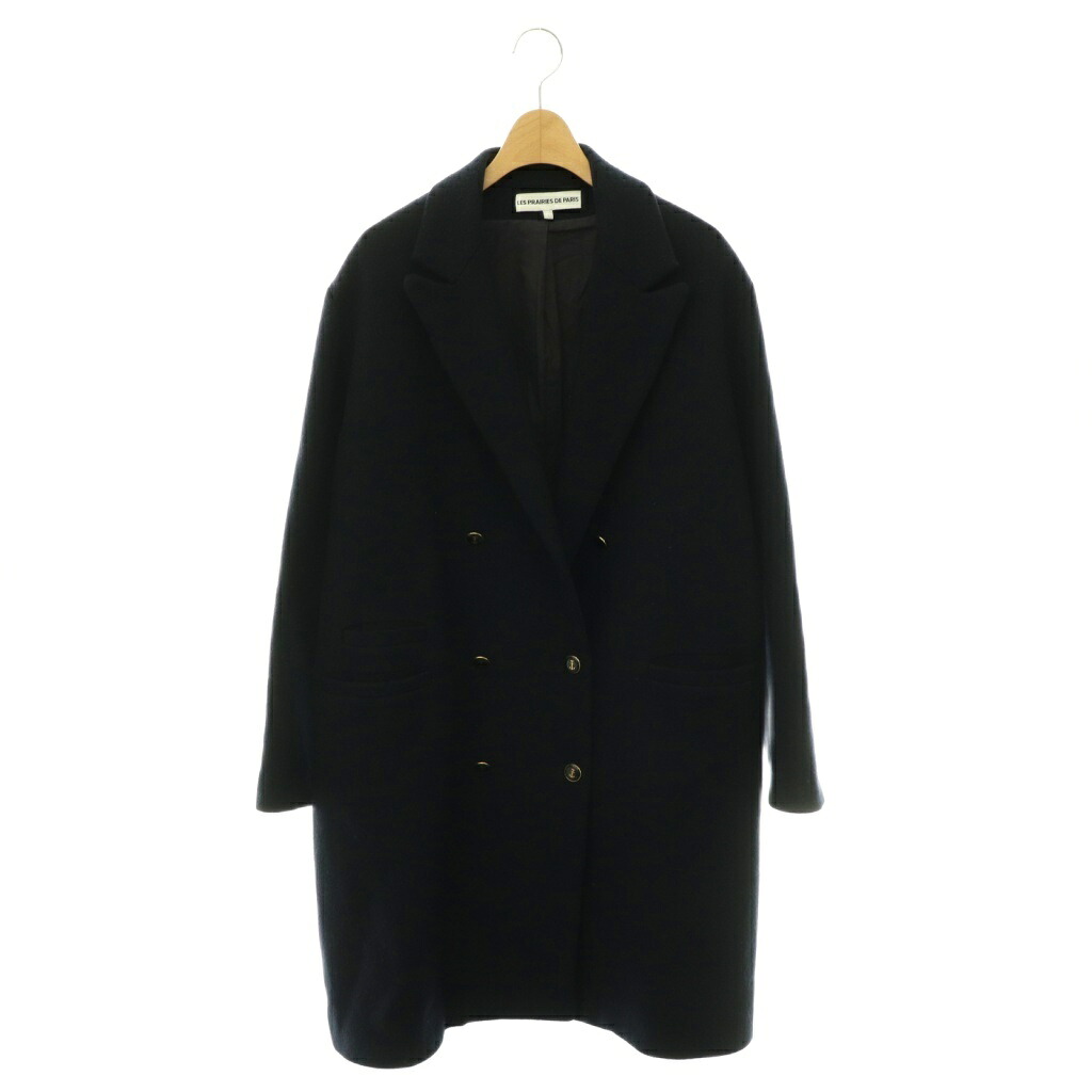 【中古】レプレリード・パリ Les Prairies de Paris ダブルボタンコート WhimGazette取りまわし ロング チェスター 1 米国海軍 /DO ■os レディース 【ベクター 古着】 260515