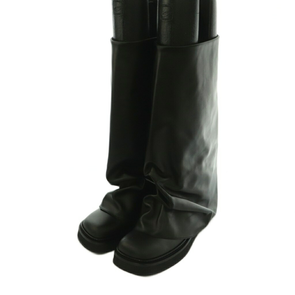 【中古】ジ アティコ THE ATTICO Robin Combat 真っただ中ブーツ スクエアトゥ 38 25.0珊 黒 /MI ■os レディース 【ベクター 古着】 260527