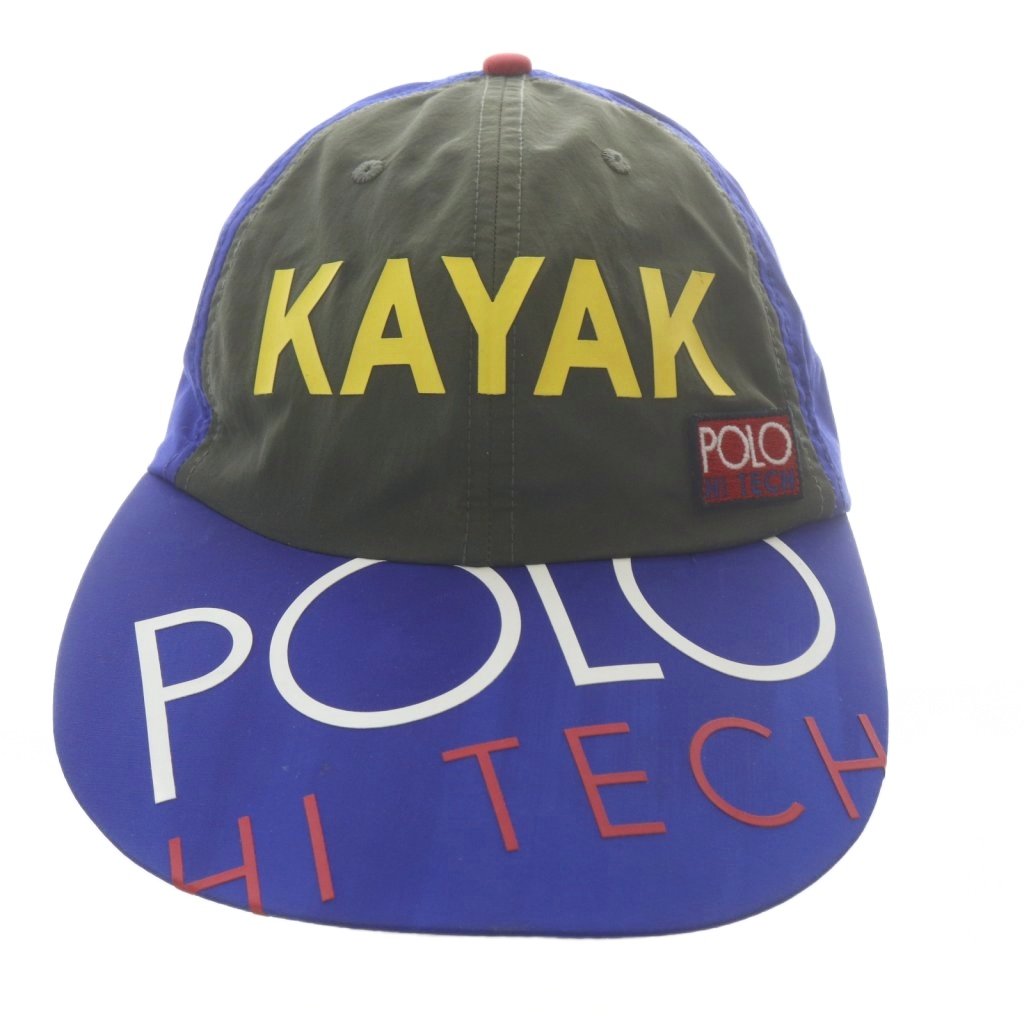 【中古】ポロ ラルフローレン POLO RALPH LAUREN HI TECH KAYAK かぶり笠 旗がしら ベイスボール帽 青色 カーキ /YO31 ■SH メンズ レディース 【ベクター 古着】 260518