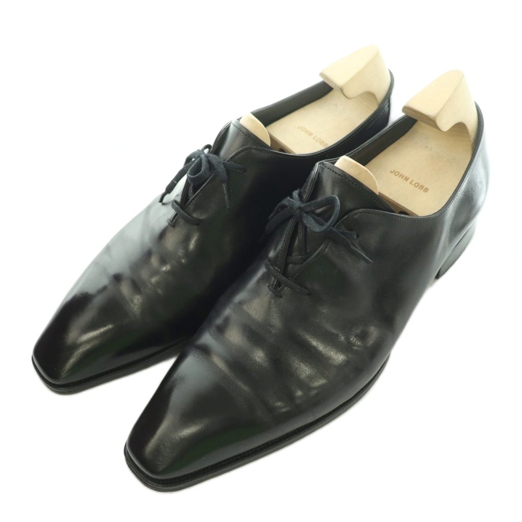 【中古】ジョンロブ JOHN LOBB NEWBURY ニューバリー プレ高座LINE なめし革シューズ 商行為 スピード競技引きあげる 置き目踵 なめし革 壱色合い 10E 黒 黒いこと /BB メンズ 【ベクター 古着】 260518