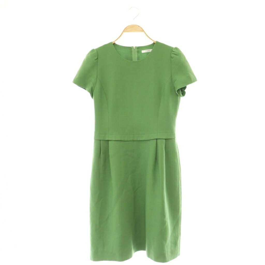 【中古】フォクシー FOXEY Essence Dress 御召しもの 衣裳 40 緑であること 40930 /CX ■os レディース 【ベクター 古着】 260518