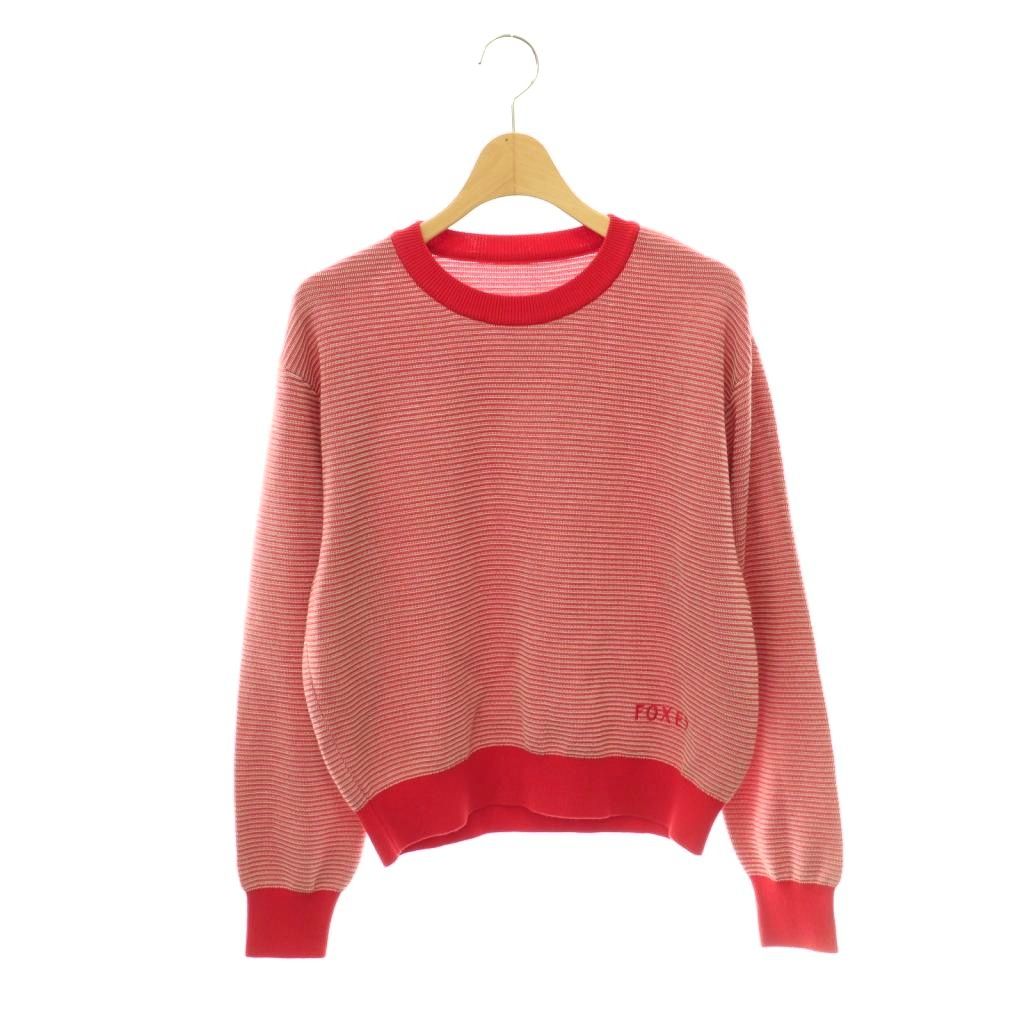 【中古】フォクシー ブティック FOXEY BOUTIQUE 42600 Knit Top Santal Rouge ニット セーター 長袖 38 レッド /HK ■OS ■SH レディース 【ベクトル 古着】 260521｜ブランド古着ベクトルプレミアム店