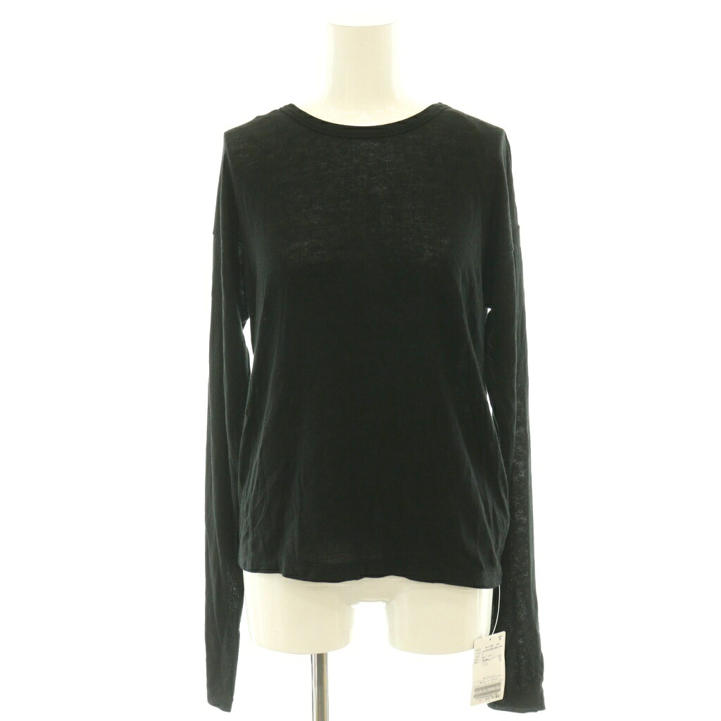 【中古】未使用品 アパルトモン ドゥーズィエムクラス L'Appartement DEUXIEME CLASSE Cashmere Sheer クルーネック プルオーバー ニット セーター ブラック /CX ■OS レディース 【ベクトル 古着】 260522|ブランド古着ベクトルプレミアム店