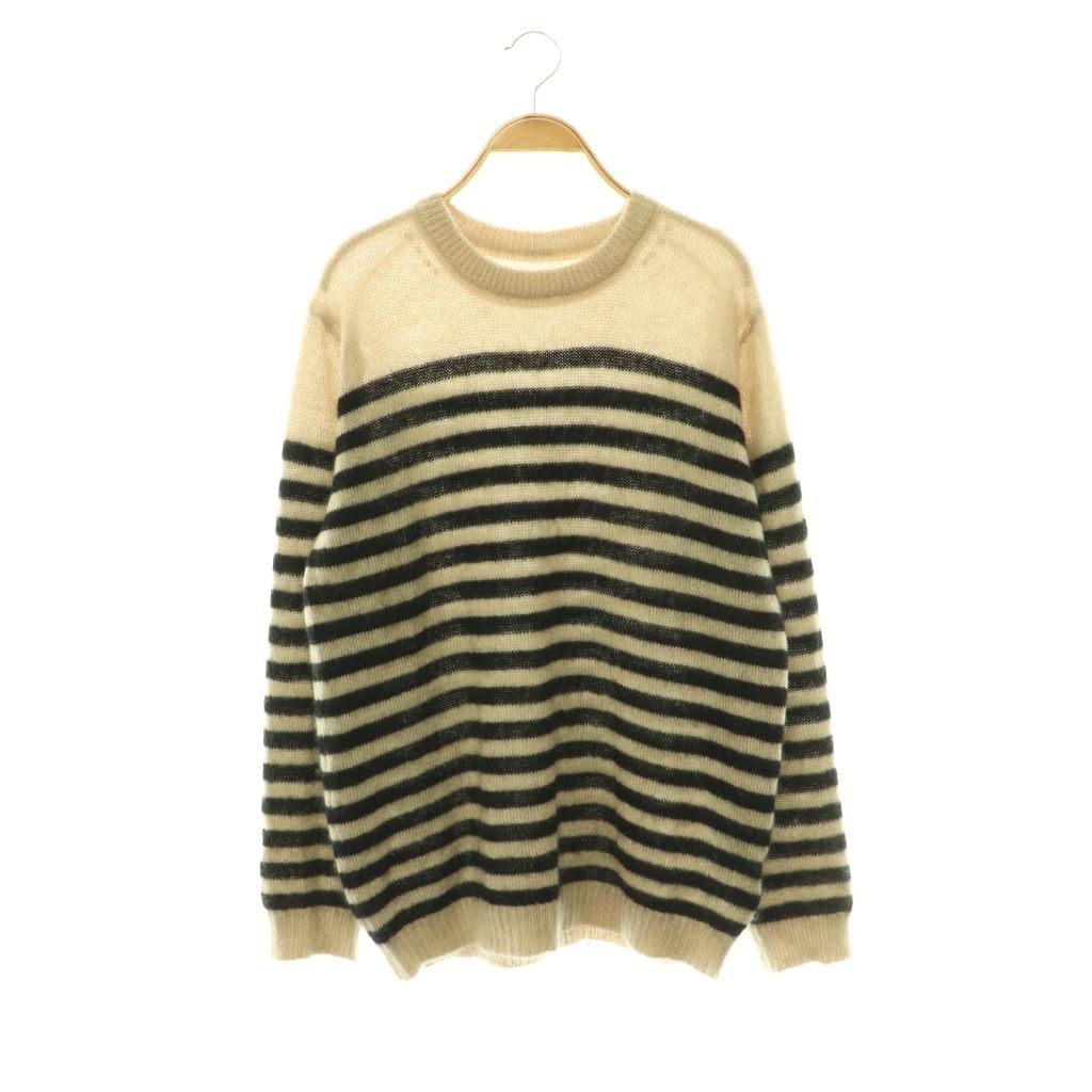 【中古】ミューズ ドゥーズィエム クラス MUSE de Deuxieme Classe MOHAIR プルオーバー ニット セーター ボーダー 長袖 ベージュ ブラック /HK ■OS レディース 【ベクトル 古着】 260525|ブランド古着ベクトルプレミアム店