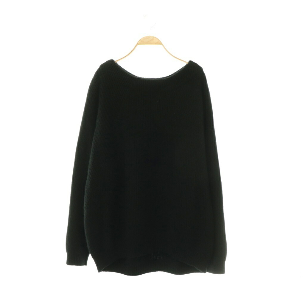 【中古】ミューズ ドゥーズィエム クラス MUSE de Deuxieme Classe OLBIA アゼプルオーバー ニット セーター チュニック丈 カシミヤシルク混 ブラック /ES ■OS レディース 【ベクトル 古着】 260525|ブランド古着ベクトルプレミアム店