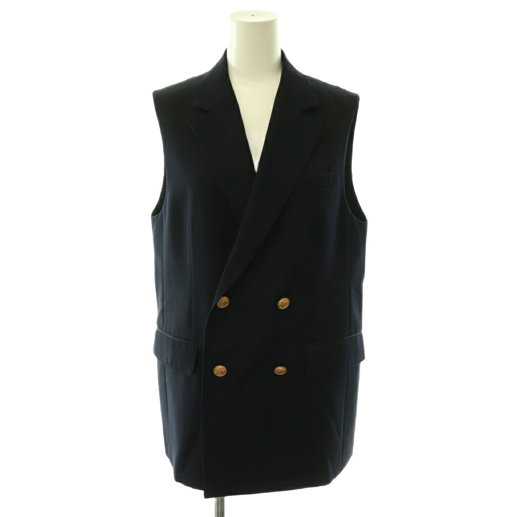 【中古】マカフィー MACPHEE トゥモローランド 24AW 羊毛ギャバジン ダブルブレストジレ より良い 36 紺 米国海軍 12074407701 /HS ■os レディース 【ベクター 古着】 260525
