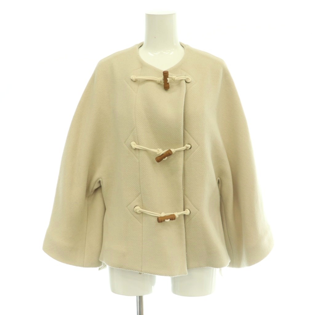 【中古】クロエ CHLOE ノーカラーダッフルショートコート アウター トグルボタン 34 ベージュ /BB レディース 【ベクトル 古着】 260524｜ブランド古着ベクトルプレミアム店 11,473円