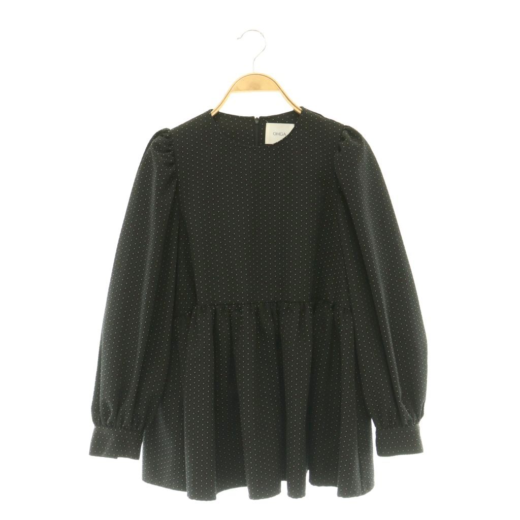 【中古】オーガ OHGA 点点 お定まりトップ プルオーバー ティーシャツ F 黒 黒いこと 白 白いこと /CX ■os レディース 【ベクター 古着】 260603