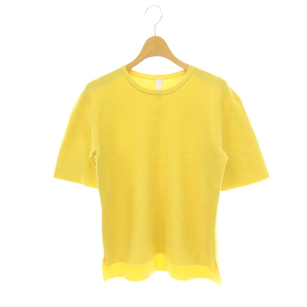 【中古】シーエフシーエル CFCL GARTER HALF SLEEVE T プルオーバー カットソー 編み物 労働者の一団のど首 半袖 1 黄味がかった 黄色 /HS ■os メンズ 【ベクター 古着】 260603