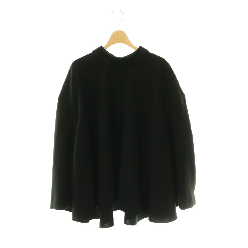 【中古】エンフォルド ENFOLD 26SS SOLID FLARE PULLOVER プルオーバー ブラウス オーバーサイズ 38 ブラック /CX ■OS レディース 【ベクトル 古着】 260528｜ブランド古着ベクトルプレミアム店