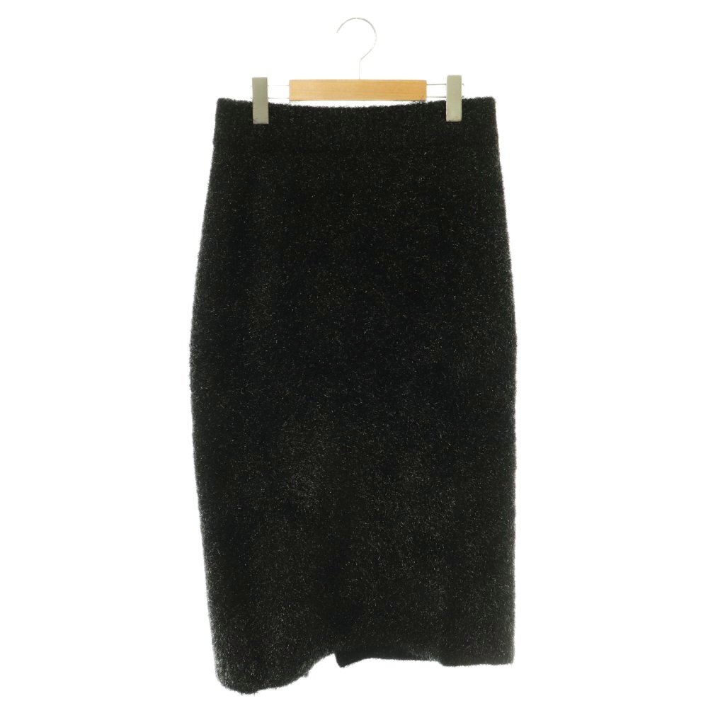 【中古】アドーア ADORE 24AW スパークルラメニットスカート ロング きつい 38 黒いこと /DO ■os ■SH レディース 【ベクター 古着】 260528