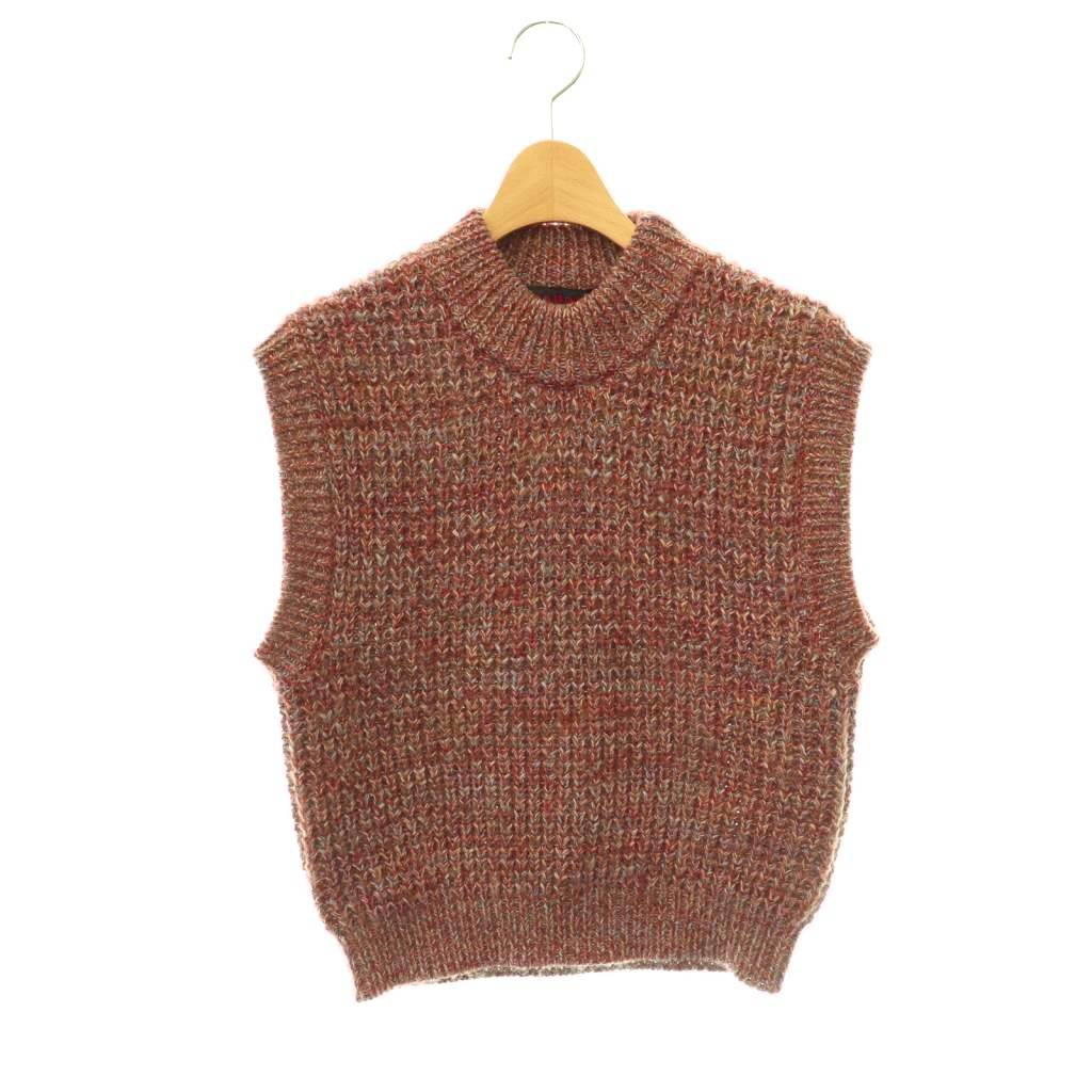 【中古】キャバン CABaN 編み物より良い カシミール混 モヘア混 F 赤銅色 マルチ色つや /ES ■os レディース 【ベクター 古着】 260528