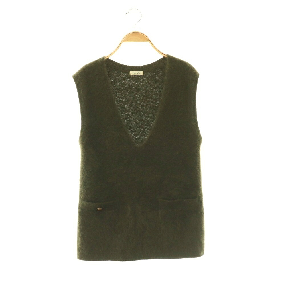 【中古】デプレ DES PRES トゥモローランド 24AW 稲荷カシミール Vのど首より良い 編み物 ティーシャツ F カーキ 22-02-44-02111 /CX ■os レディース 【ベクター 古着】 260601