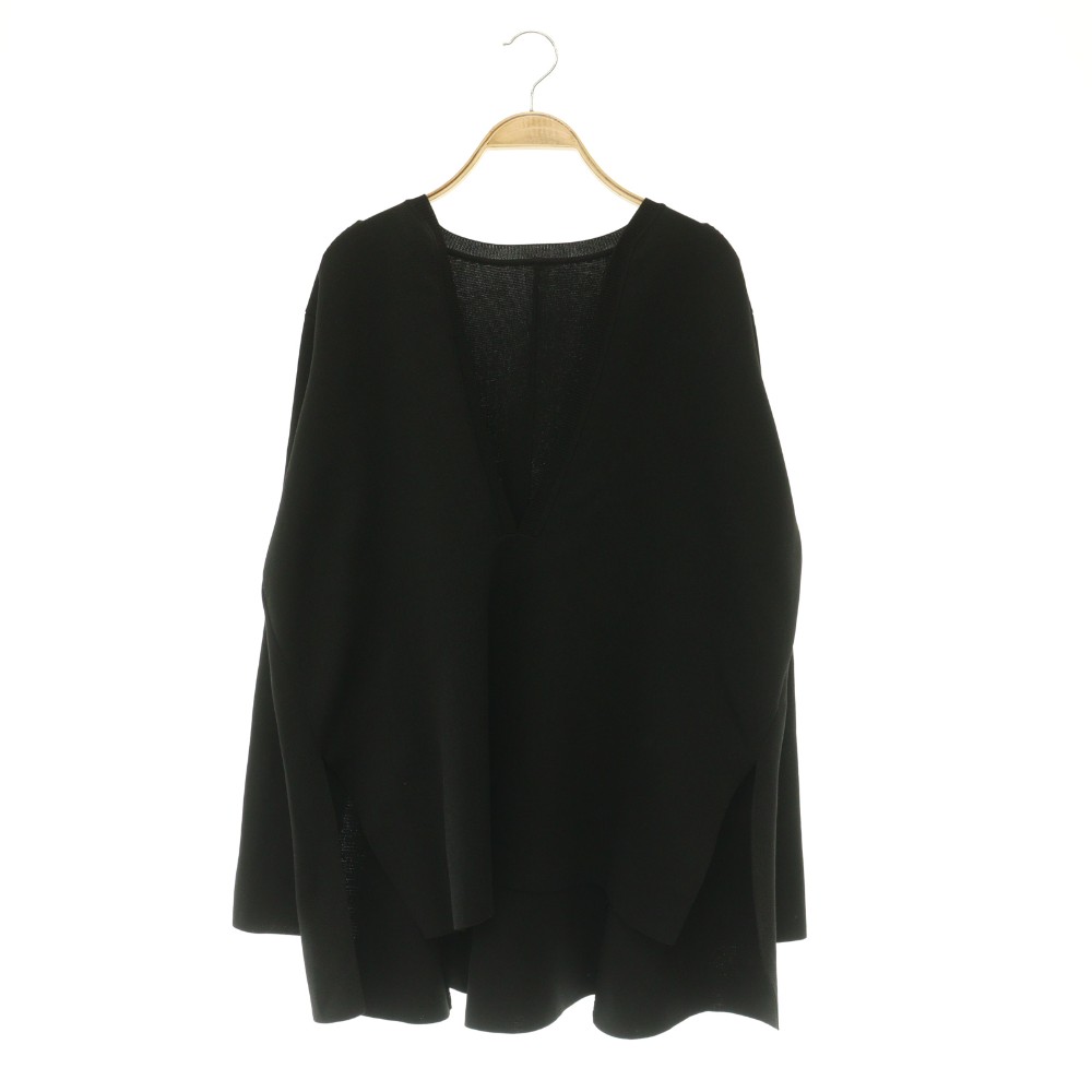 【中古】アドーア ADORE 25SS エアーストレッチニット ティーシャツ 長袖 旗がしら 38 黒いこと /MY ■os レディース 【ベクター 古着】 260530