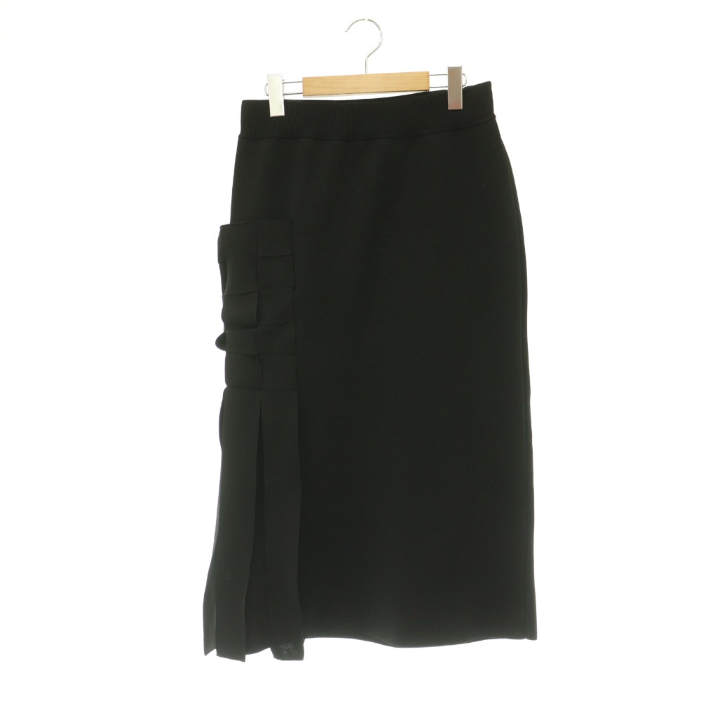 【中古】アドーア ADORE 25SS エアーストレッチニットスカート ロング きつい 38 黒いこと /MY ■os レディース 【ベクター 古着】 260530