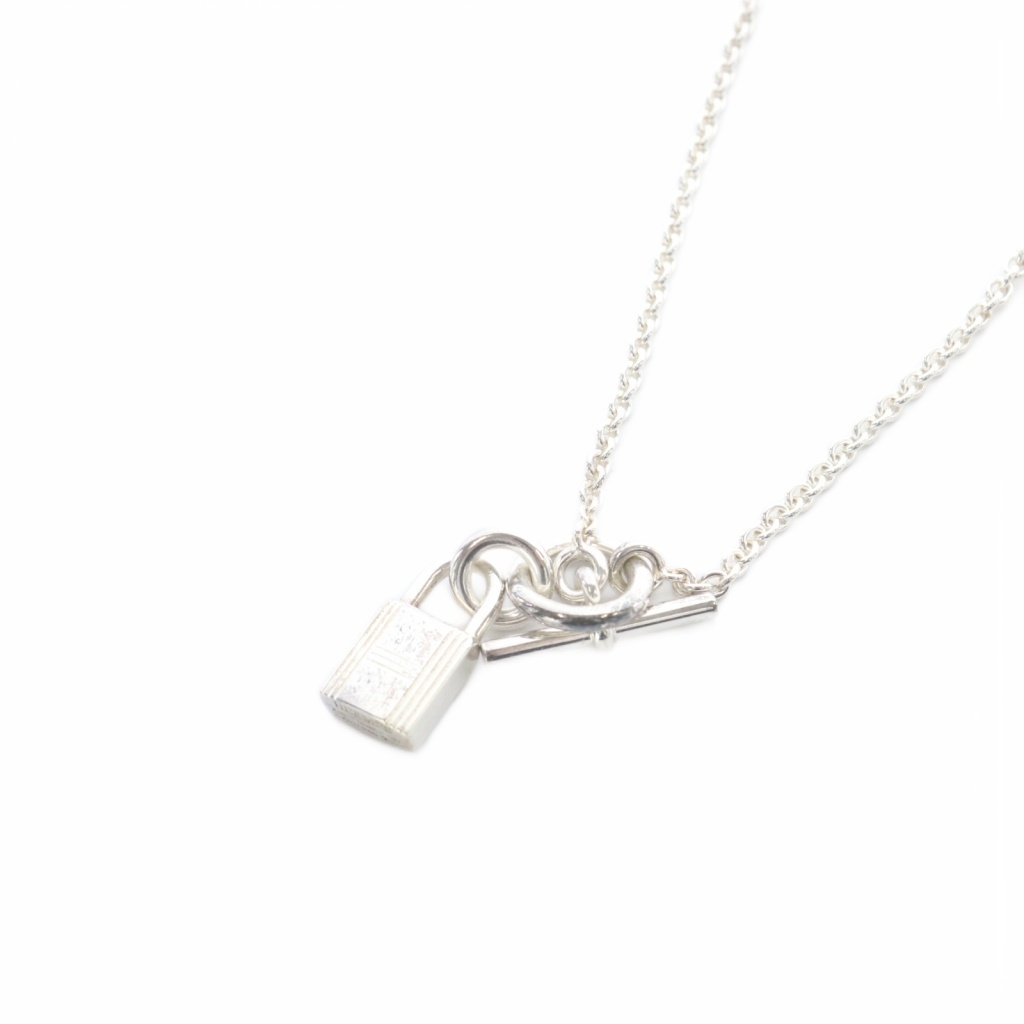 【中古】未使用品 エルメス HERMES アミュレット カデナ ネックレス ペンダント 925 シルバー /SR ■OH レディース 【ベクトル 古着】 260603｜ブランド古着ベクトルプレミアム店