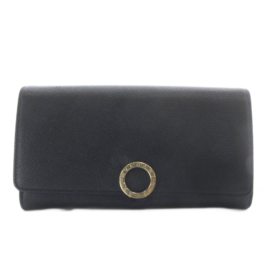 【中古】ブルガリ BVLGARI ビー・ゼロワン ロゴクリップ 長財布 二つ折り レザー ブラック /YO20 ■OH メンズ レディース 【ベクトル 古着】 260611｜ブランド古着ベクトルプレミアム店