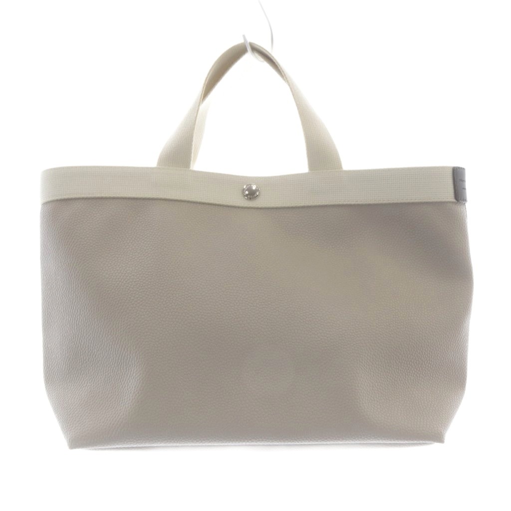 【中古】エルベシャプリエ Herve Chapelier コーテッドキャンバススクエアトートB5サイズ ハンドバッグ グレージュ 704GP /SR レディース 【ベクトル 古着】 260603|ブランド古着ベクトルプレミアム店