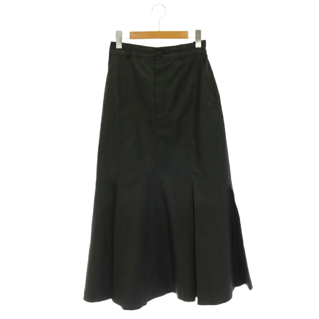 【中古】アドーア ADORE 25SS ポリデニムストレッチスカート Aライン 裾プリーツ 38 チャコール /CX ■OS レディース 【ベクトル 古着】 260605｜ブランド古着ベクトルプレミアム店 13,182円