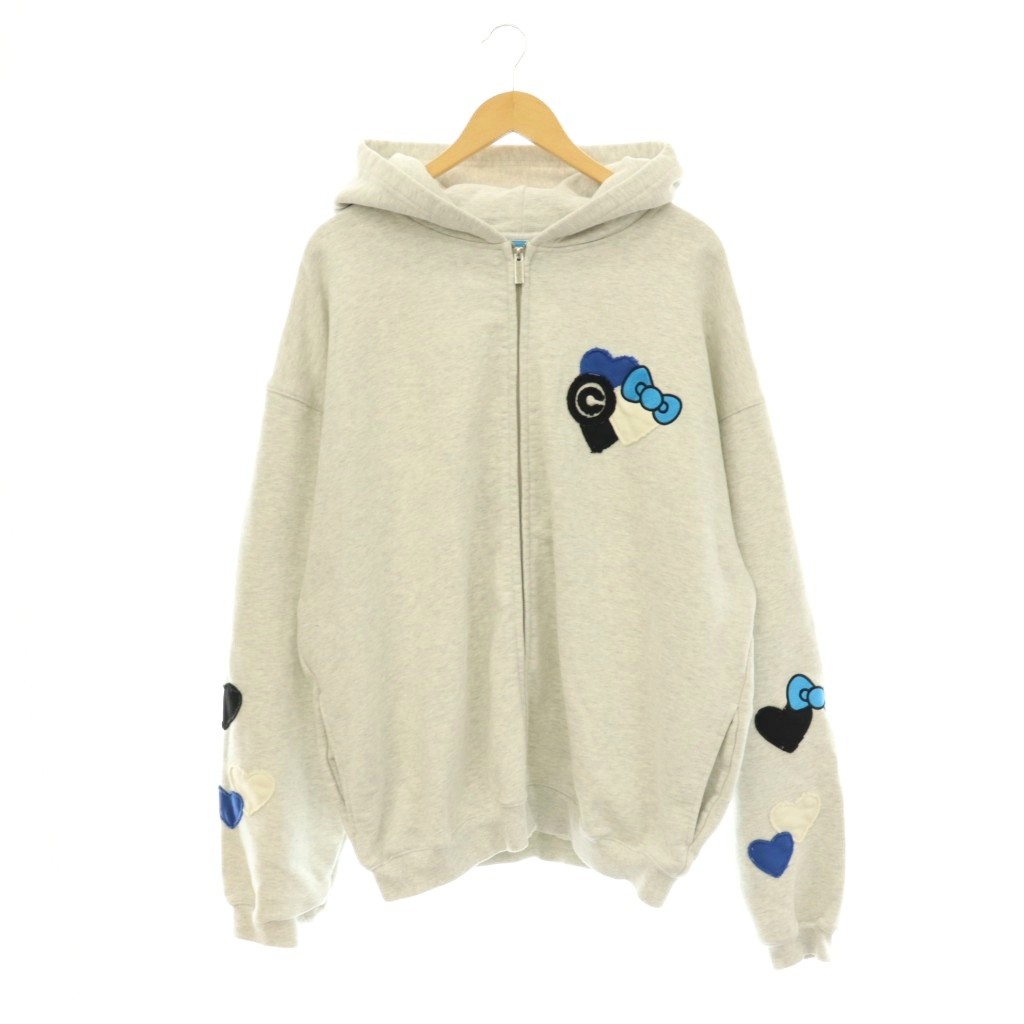 【中古】コインパーキングデリバリー COIN PARKING DELIVERY ×SANRIO CHARACTERS PATCHWORK ZIP SWEAT HOODIE  パーカー 汗水 ジップアップ L-XL 点火装置薄墨色 マルチ色合い /CX ■os メンズ レディース 【ベクター 古着】 260604