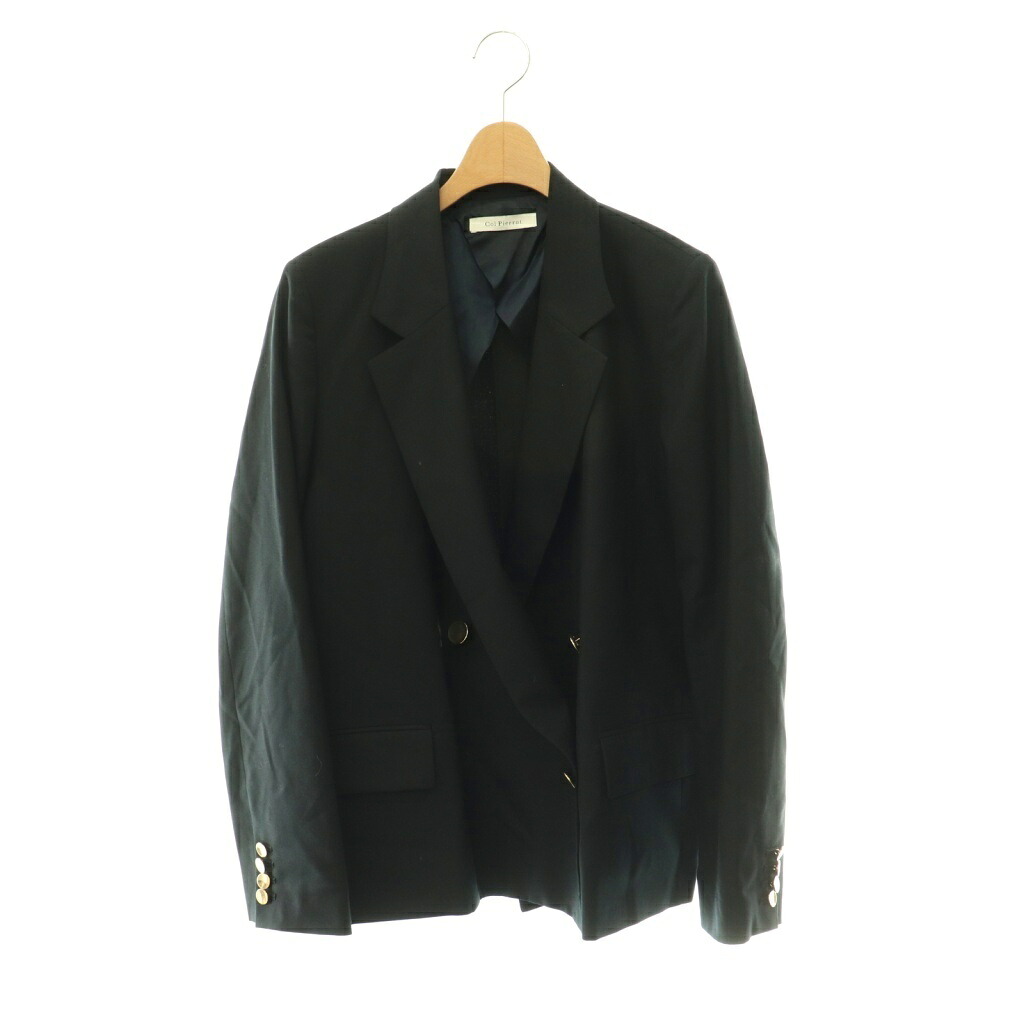 【中古】コルピエロ COL PIERROT Wool Surge Double Jacket ダブルジャケット テーラードジャケット アパルトモン取扱い 38 ブラック /DF ■OS レディース 【ベクトル 古着】 260611｜ブランド古着ベクトルプレミアム店