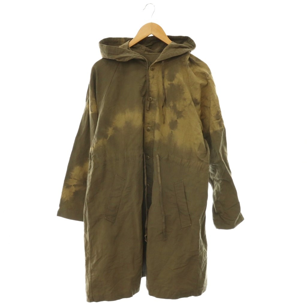 【中古】未使用品 タカラジマセンコウ 宝島染工 Hooded Cloud coat BEIGE コート スプリング リネン混 ベージュ グレージュ/CX ■OS ■SH メンズ レディース 【ベクトル 古着】 260623｜ブランド古着ベクトルプレミアム店