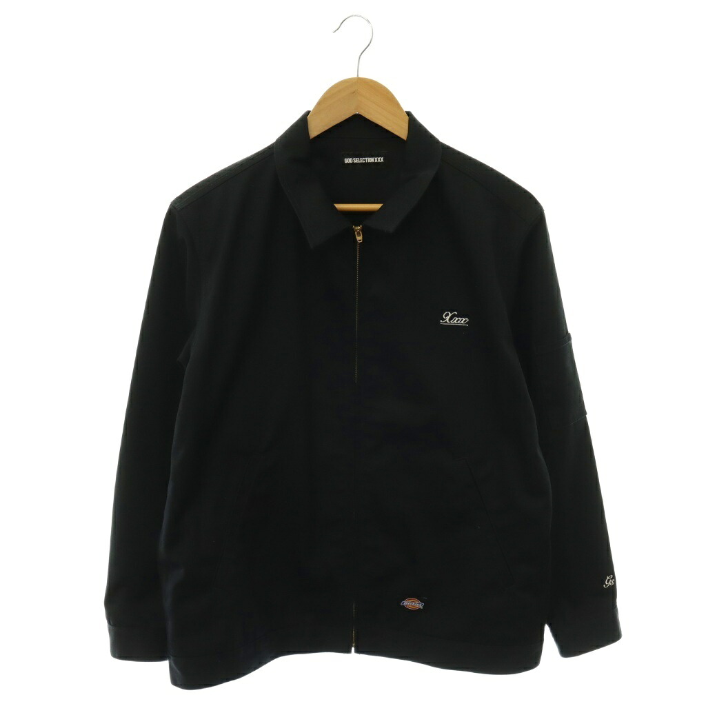【中古】ゴッドセレクション トリプルエックス GOD SELECTION XXX &times;DICKIES ワークジャケット ブルゾン ジップアップ S 黒 ブラック GX-A21-DJKT-02 /HS ■OS ■SH メンズ 【ベクトル 古着】 260629｜ブランド古着ベクトルプレミアム店
