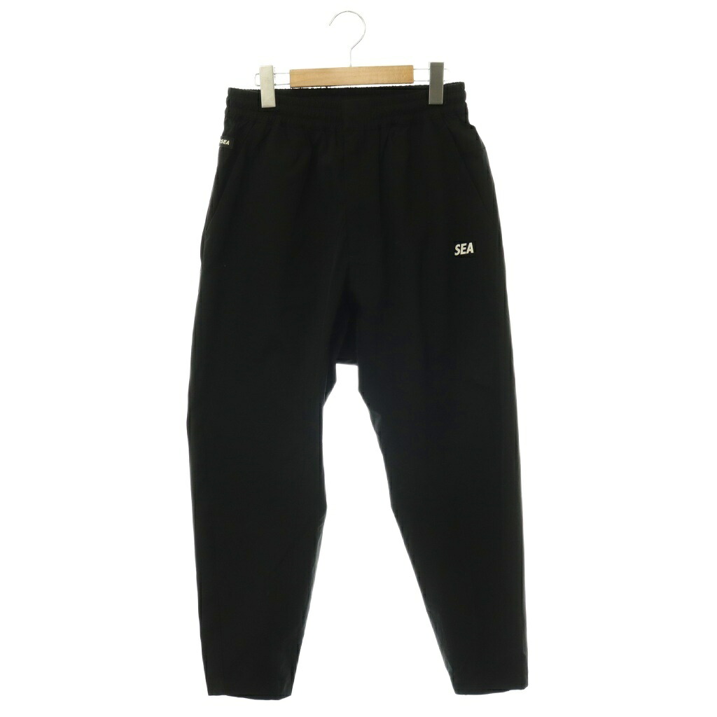 【中古】ウィンダンシー WIND AND SEA TRACKPANTS トラックパンツ テーパードパンツ ナイロン S ブラック ホワイト /ES ■OS ■SH メンズ 【ベクトル 古着】 260623｜ブランド古着ベクトルプレミアム店