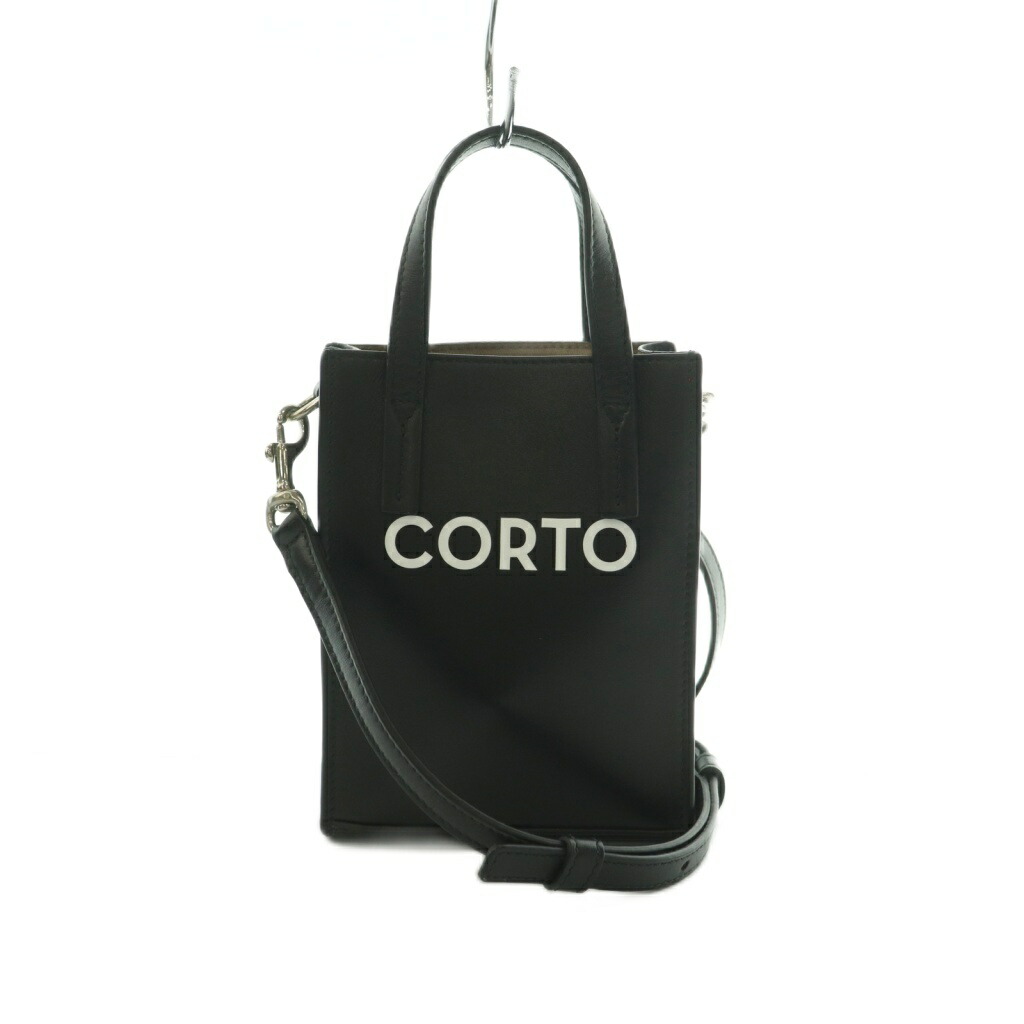 【中古】ウィンダンシー WIND AND SEA × CORTO MOLTEDO Shopper Tote Bag mini 2WAY ショッパートートバッグ ハンドバッグ ショルダーバッグ フェイクレザー 黒 ブラック /MI ■OS ■SH レディース 【ベクトル 古着】 260622|ブランド古着ベクトルプレミアム店