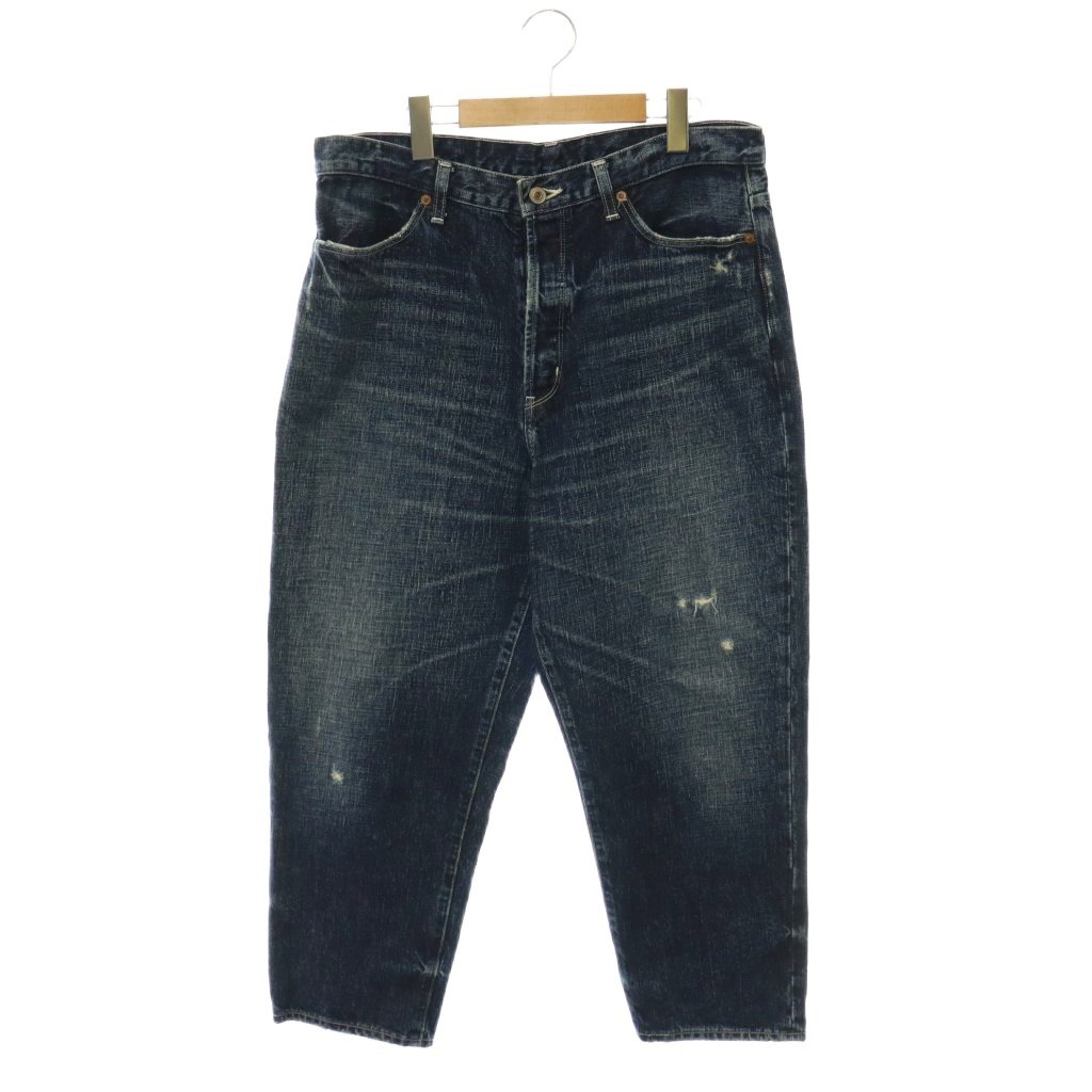 【中古】ジャーナルスタンダード ラックス JOURNAL STANDARD LUXE 24SS オールドデニムルーズテーパー4PK ジーンズ ダメージ加工 テーパード ボタンフライ L インディゴ /HS ■OS レディース 【ベクトル 古着】 260703｜ブランド古着ベクトルプレミアム店