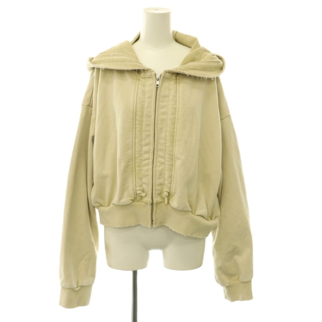 【中古】アメリヴィンテージ Ameri VINTAGE 26SS OYSTER SILHOUETTE HOODIE フーディ パーカー ジップアップ ダメージ加工 F ベージュ 0126103910170 /CX ■OS レディース 【ベクトル 古着】 260701|ブランド古着ベクトルプレミアム店