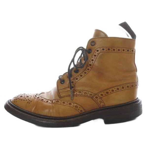 【中古】トリッカーズ TRICKER'S SHIPS別注 M508 カントリーブーツ ショート レースアップ ローヒール パンチング加工 レザー 6 茶 ブラウン /BB ■AD ▲H メンズ 【ベクトル 古着】 260630｜ブランド古着ベクトルプレミアム店