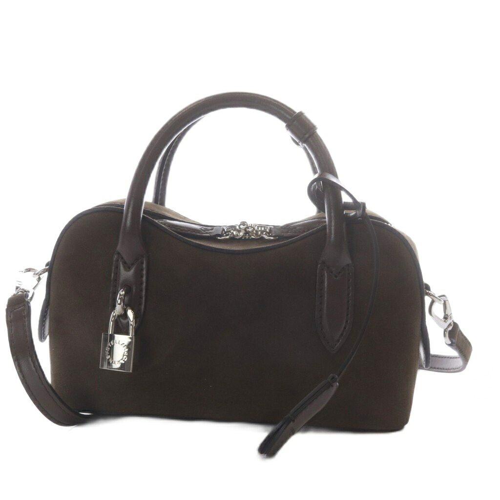 【中古】ステラマッカートニー STELLA McCARTNEY STELLA Ryder Crossbody Bagバッグ ハンドバッグ ショルダーバッグ 2way スエード ダークカーキ 南京錠付き 7B0139 /YO1 レディース 【ベクトル 古着】 260706|ブランド古着ベクトルプレミアム店