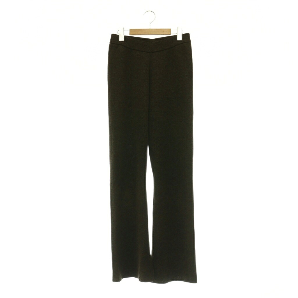 【中古】ミューズ ドゥーズィエム クラス MUSE de Deuxieme Classe 26SS URBAN SemiFlare ニットパンツ イージー ハイウエスト 36 ブラウン /MY ■OS レディース 【ベクトル 古着】 260709|ブランド古着ベクトルプレミアム店